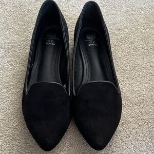 Women's Black Suede Loafers